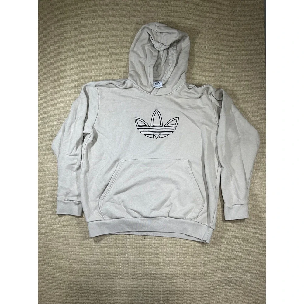 Adidas Originals Trefoil Hoodie and Sweatpants Set Beige JJ1505 Mens XL